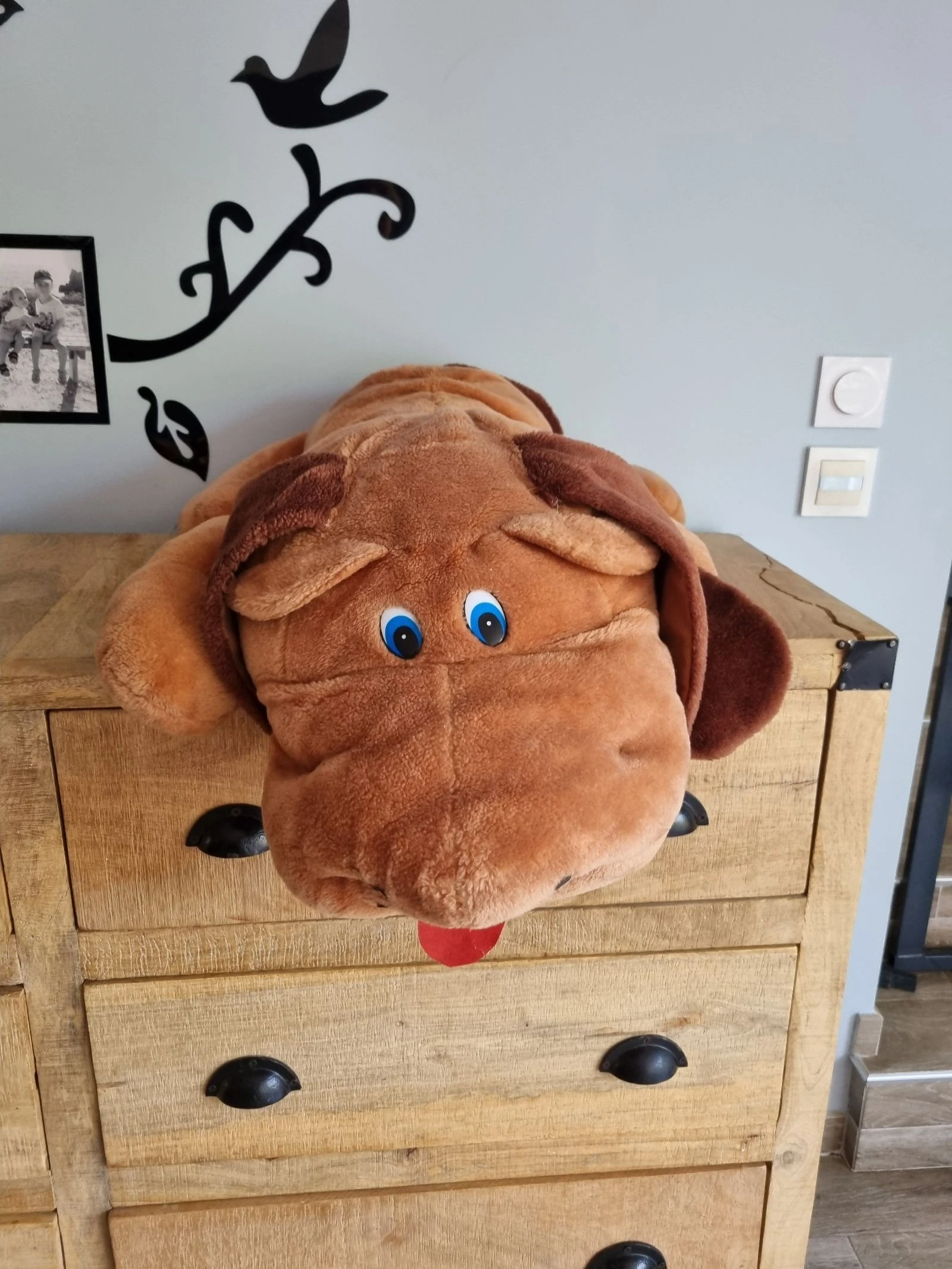 Grote pluche hond Vintage – Franse productie (Échauffour) 75 cm – photo 3